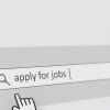 Search bar with 'apply for jobs' typed in it