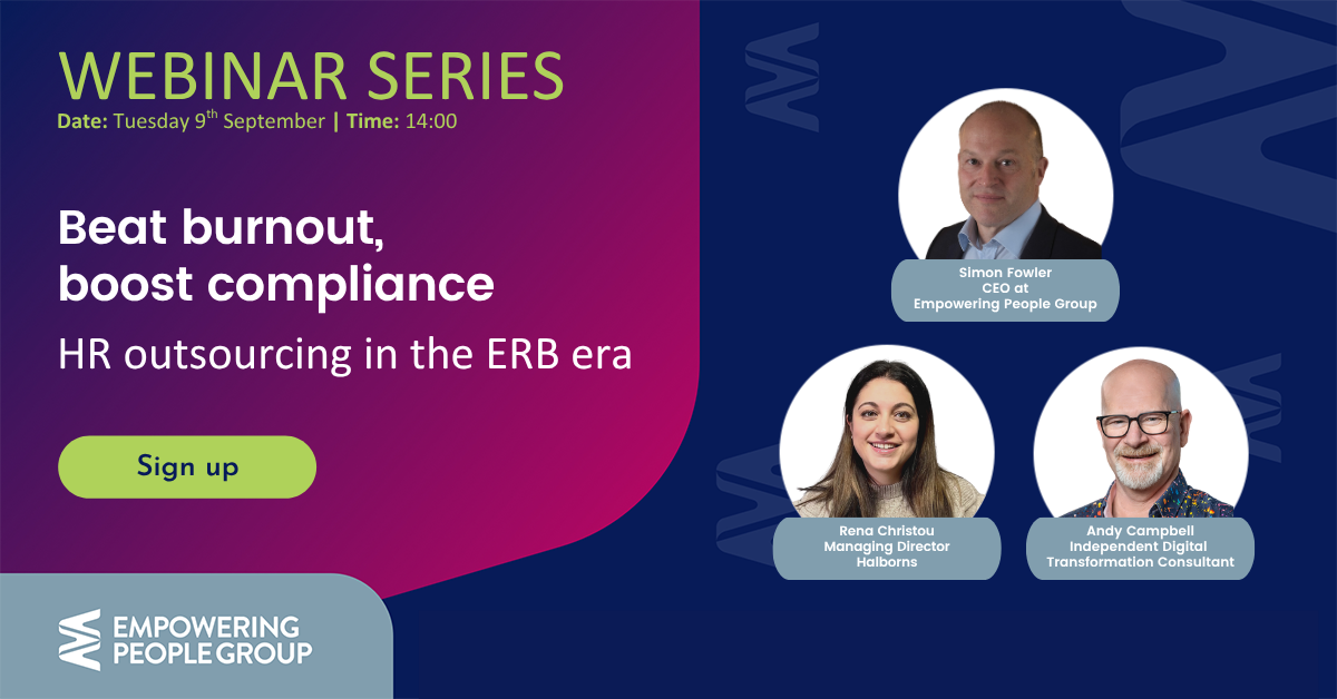 Beat burnout, boost compliance: HR outsourcing in the ERB era webinar