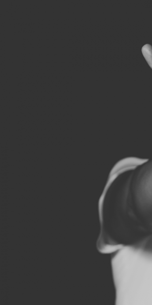 Women with hand out in front of her face