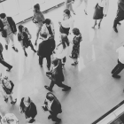 People networking in a foyer