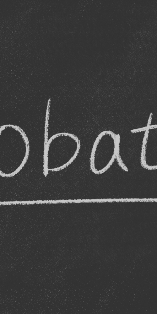 probation on chalkboard