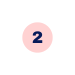 Number 2 on a light coral background