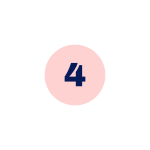 Number 4 on a light coral background