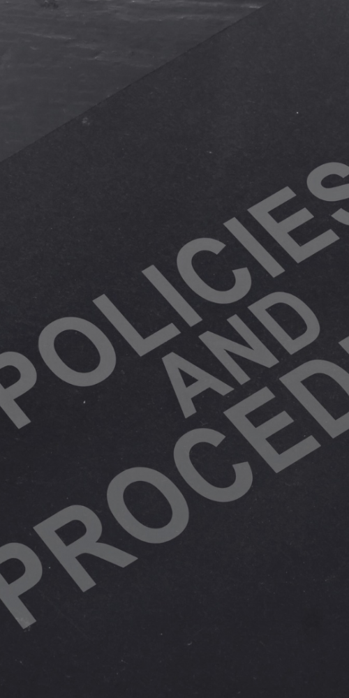 Policies and procedures